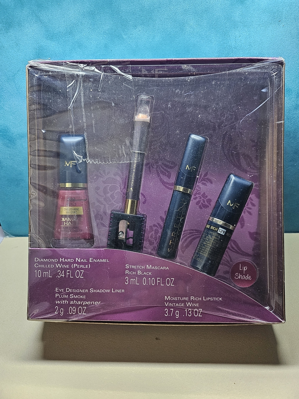 Vintage Max Factor Makeup Set  Wine Lip & Eye Collection